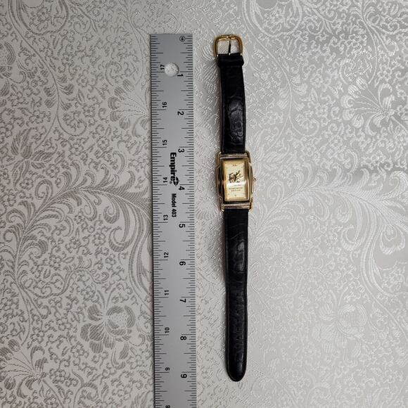 Disney Mickey Mouse Steamboat Willie leather watch gold tone working limited ed. - Picture 10 of 10